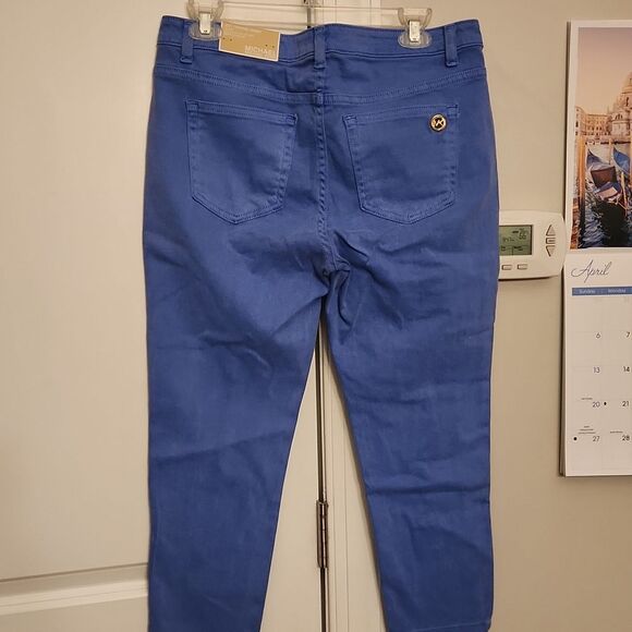 Michael Kors Izzy Cropped Skinny Jeans In "Oxford Blue" Size 8 NWT - Picture 6 of 9